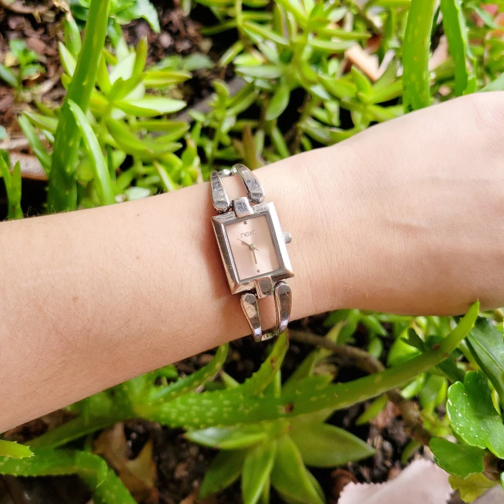 Classic Next Silver & Peach Watch